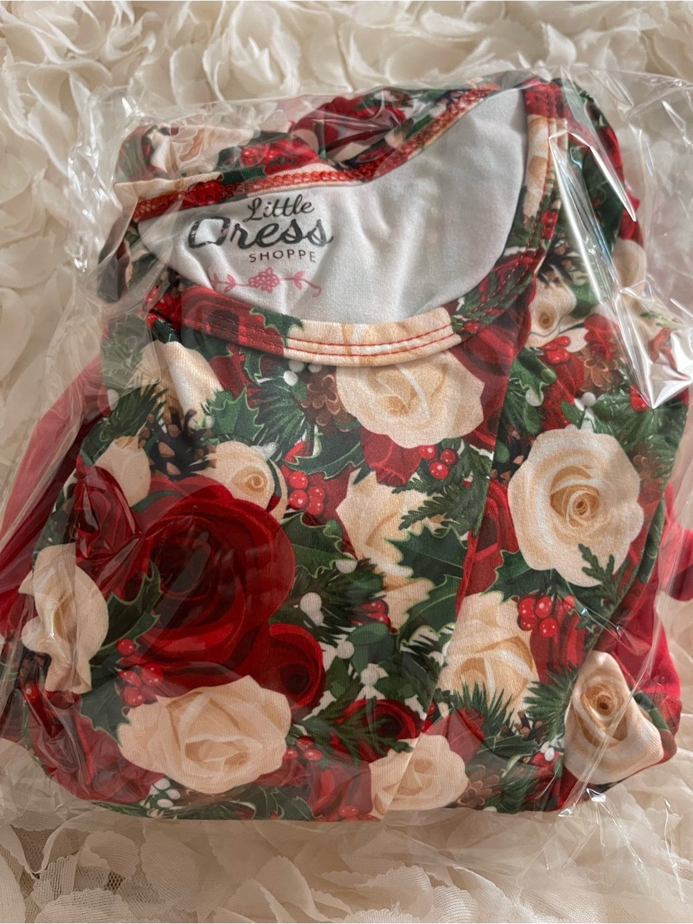 CHRISTMAS ROSE TWIRLY DRESS - Picture 3 of 3